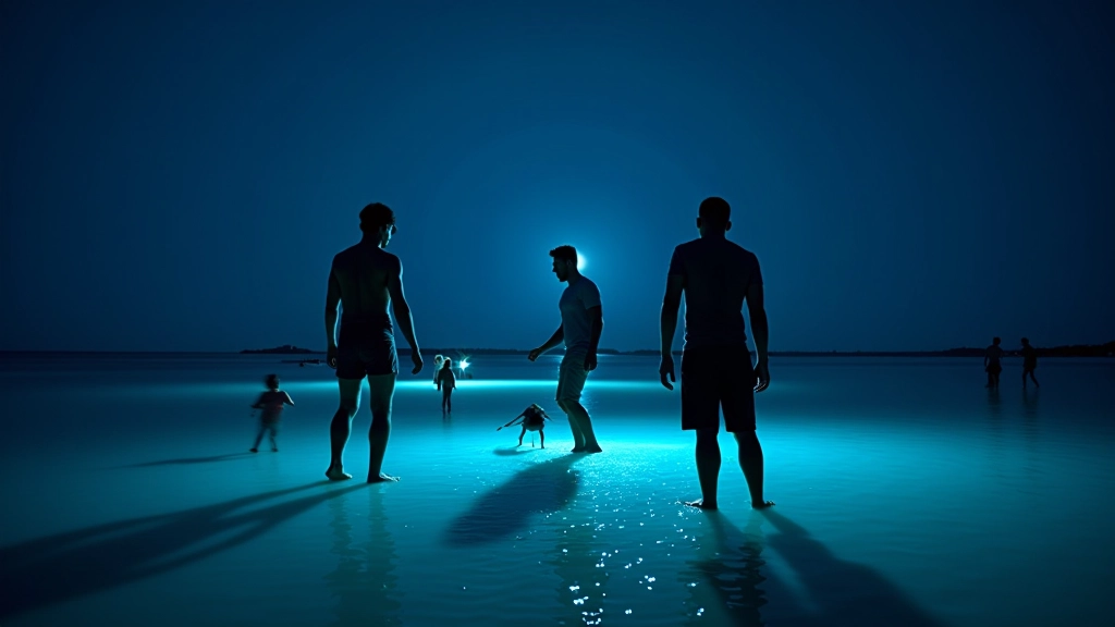 Preparación para el primer paseo nocturno en la bahía bioluminiscente