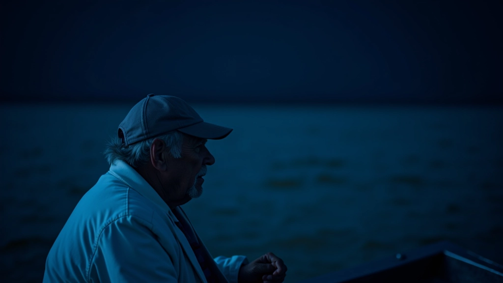 Persona mayor disfrutando del espectáculo de la bioluminiscencia desde el agua
